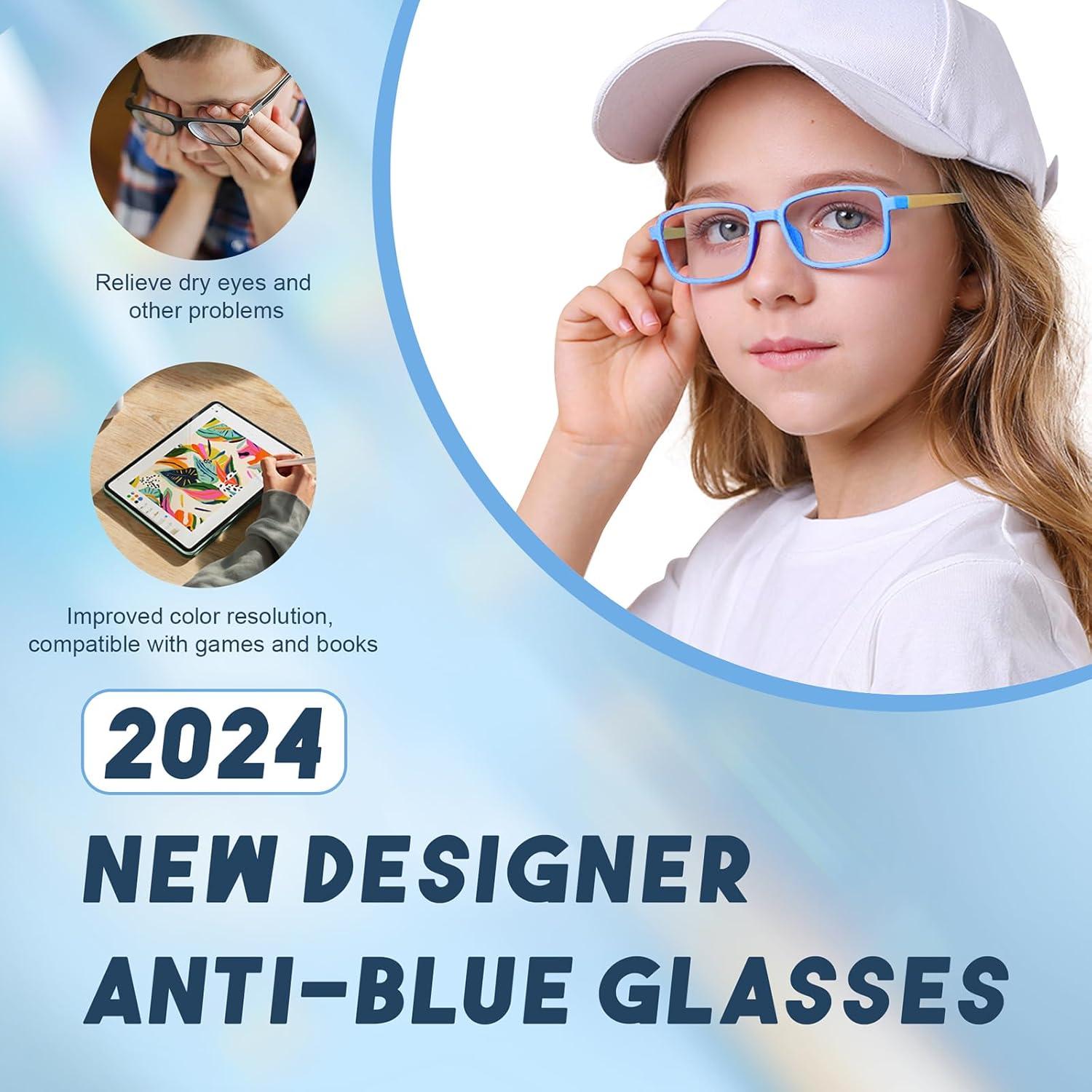 Gafas Anti Luz Azul TR90 AetrvoHope para Niños 5-13 Años