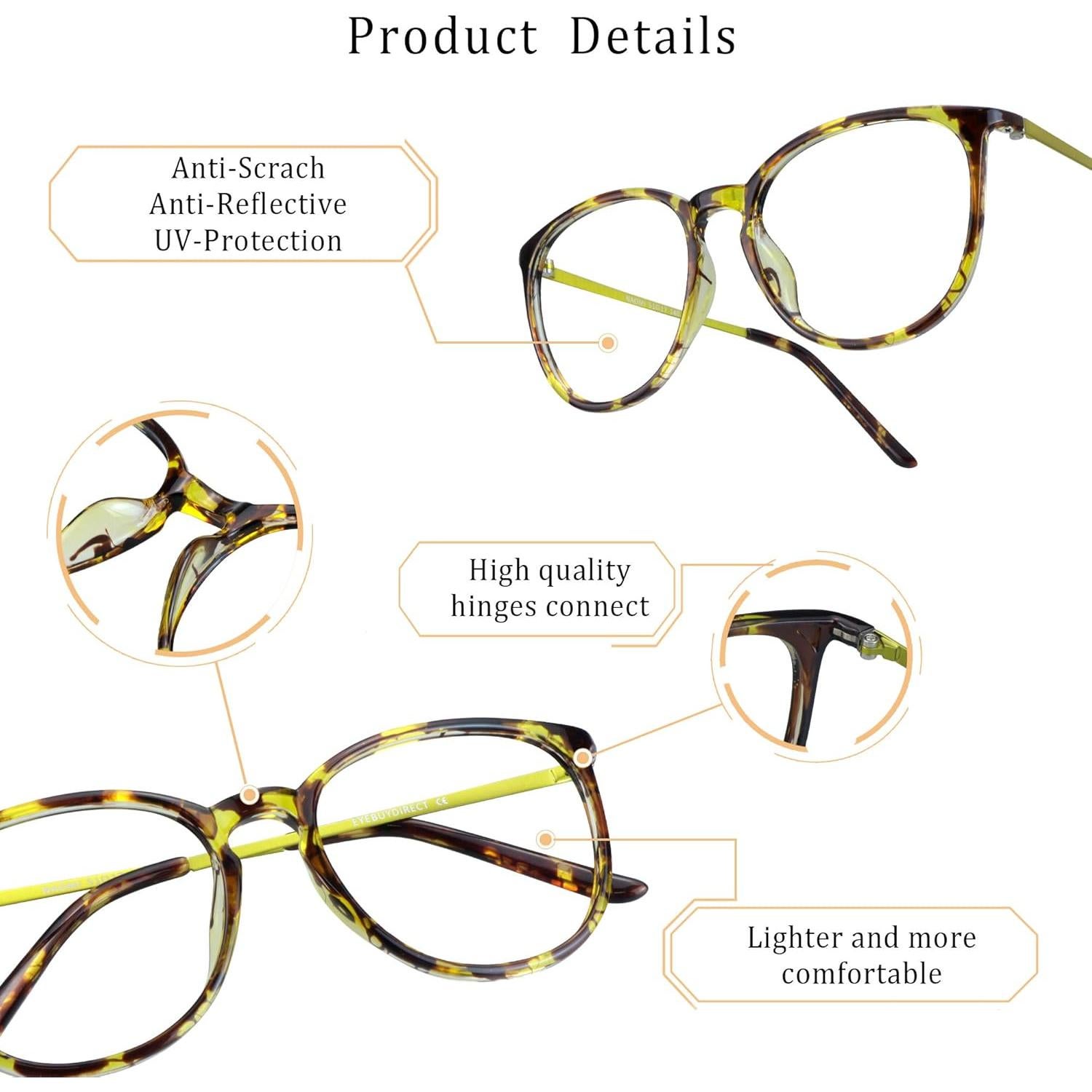 Gafas bloqueadoras de luz azul LifeArt tortuga, anti-fatiga ocular