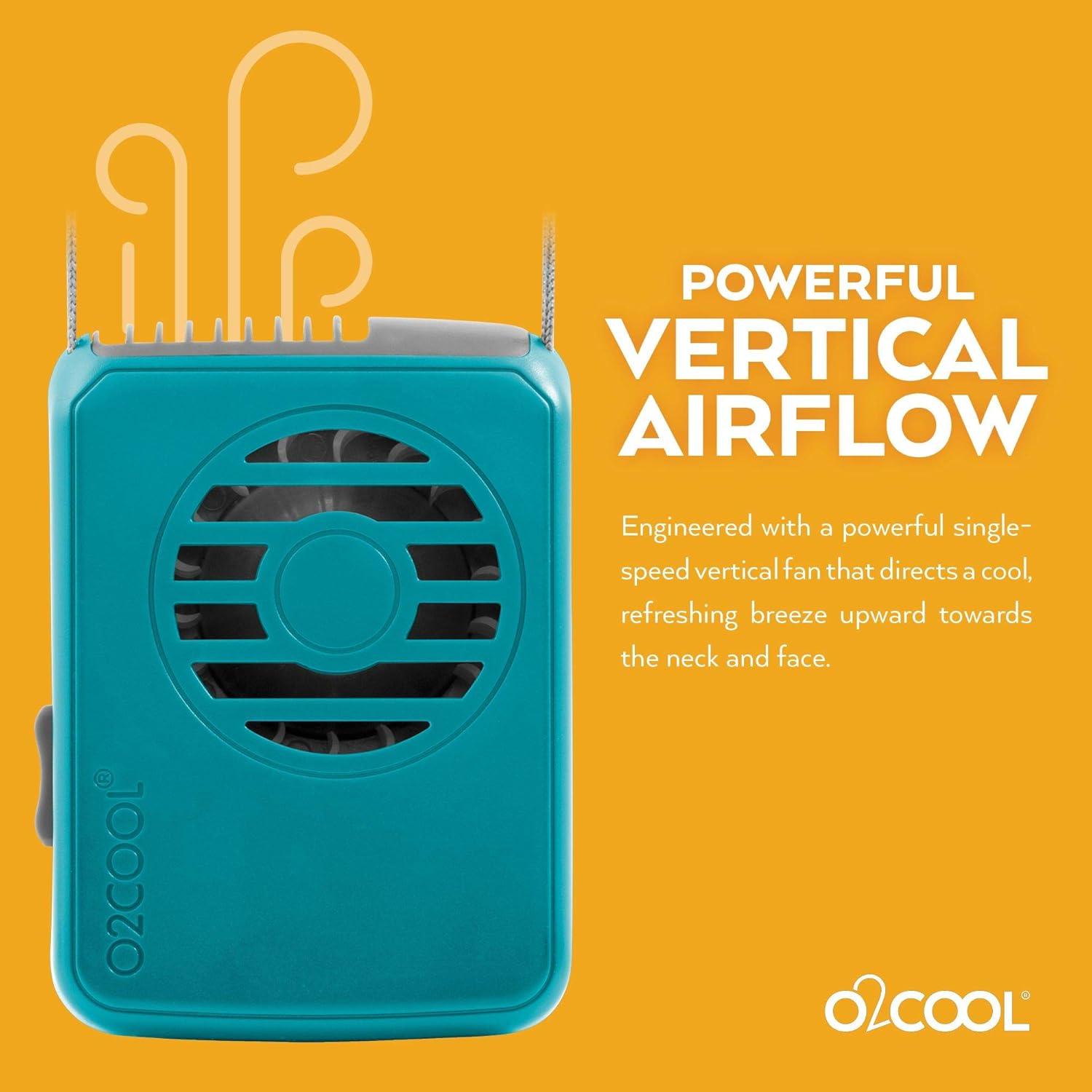 Ventilador de Cuello O2COOL Deluxe Portátil Teal