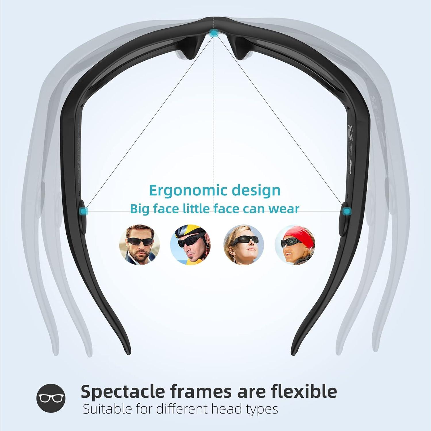 Gafas de sol Bluetooth BJ Vision 5C UV400 a prueba de viento