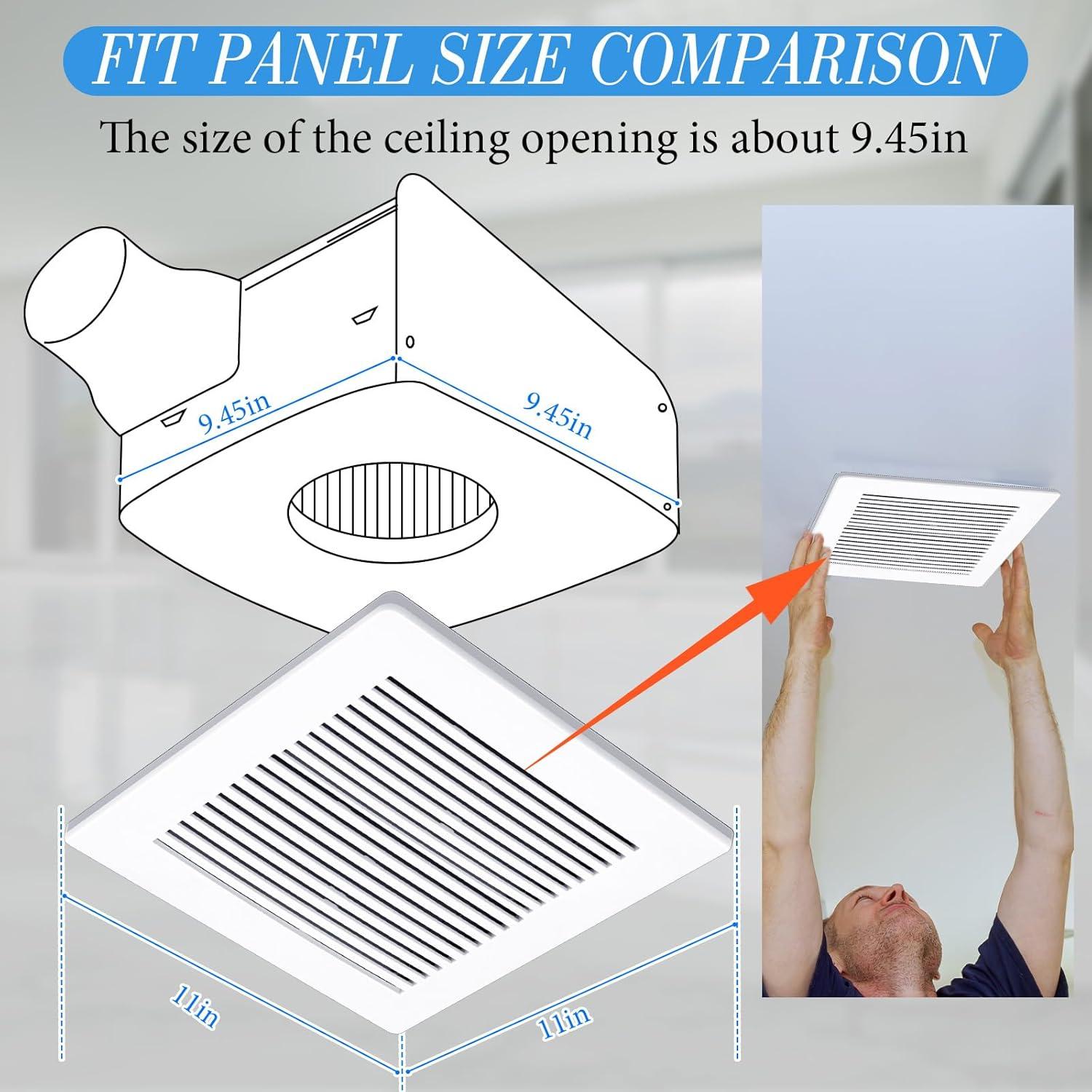 Cubierta de Ventilador de Extractor Baño Baquler 28x28 cm - 2 Pcs