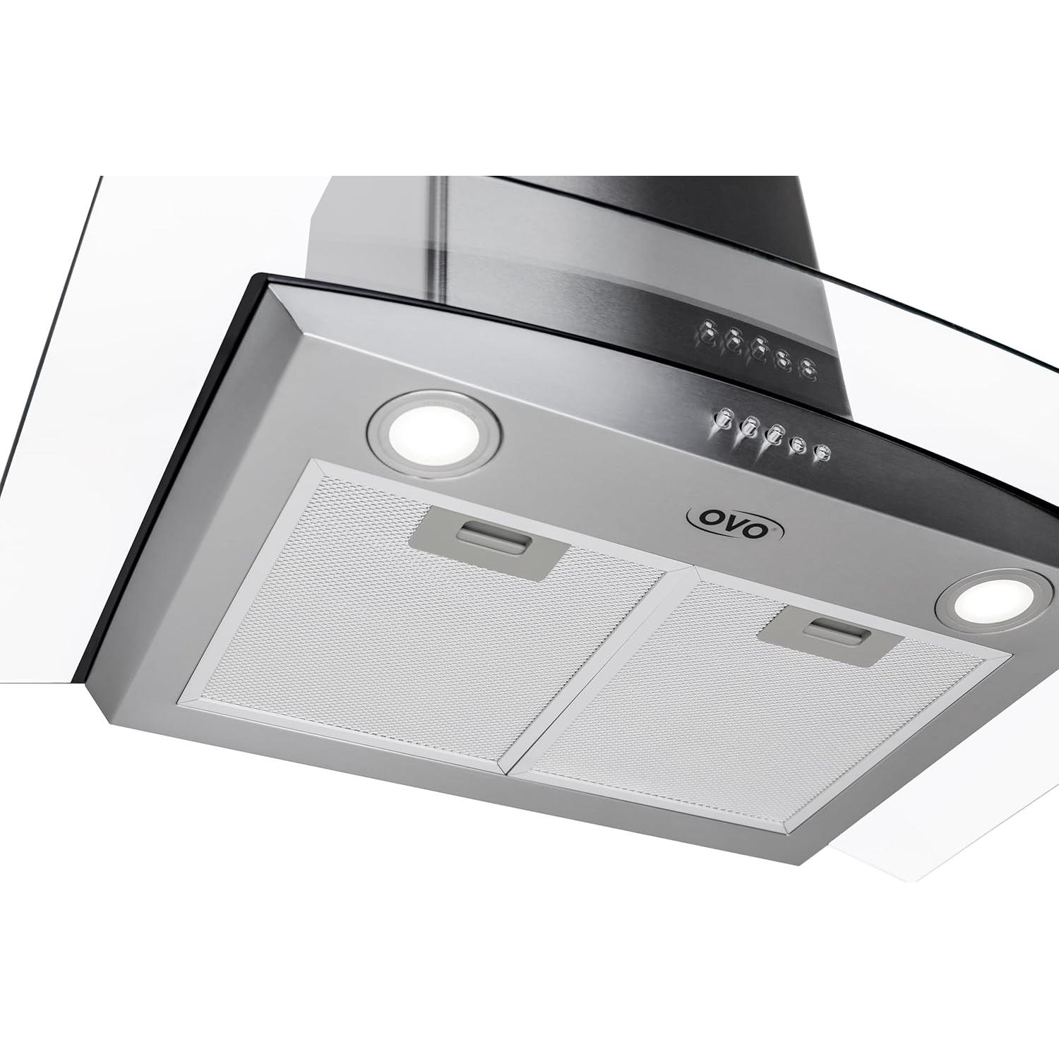 Campana de Cocina OVO OV-2004 30" Acero Inoxidable 450 CFM