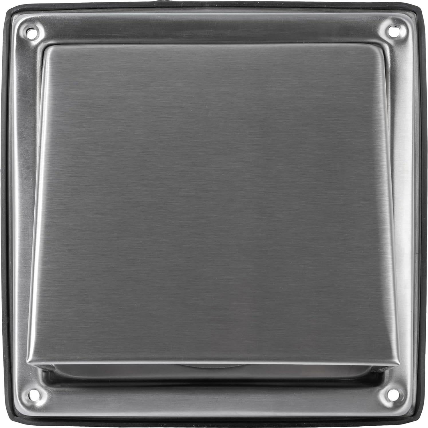 Repa Market 4" Inch Range Hood Vent Cover - Stainless Steel Dryer Vent - Indoor/Outdoor, Kitchen, Garage Louvered Duct Guard - Exterior Wall Vent Non-Return Valve for Exhaust, Intake HVAC System