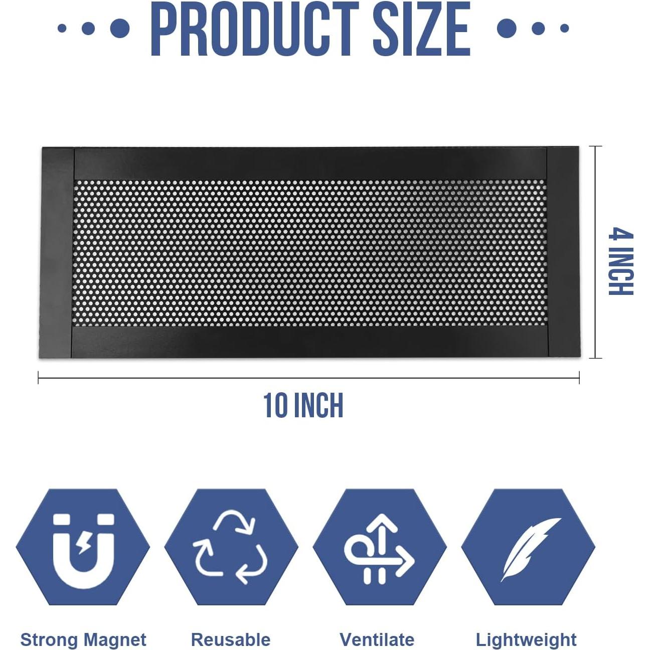 Cubierta de Ventilación Magnética 4x10" PVC BEST CHOICE