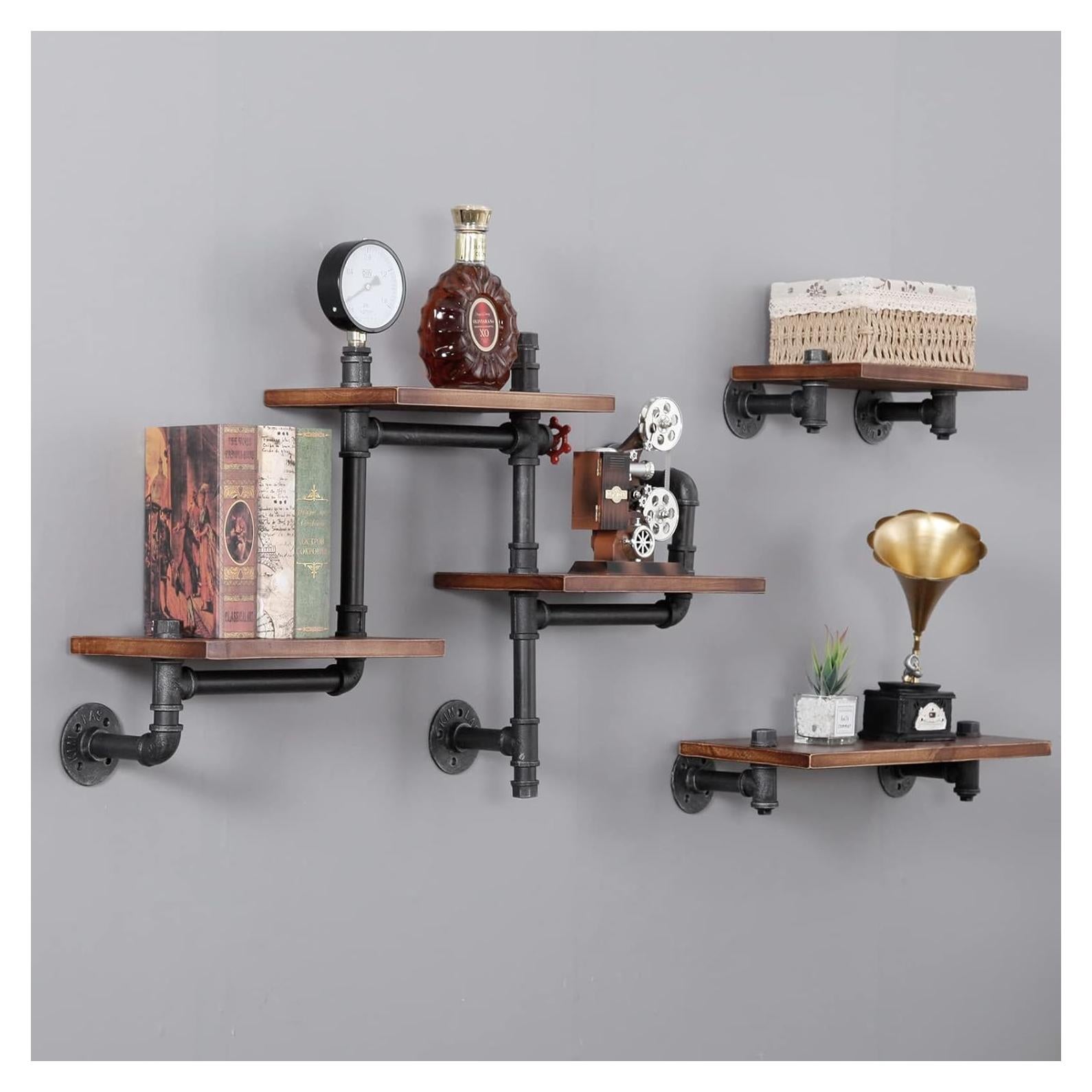 Estantería Flotante Industrial SSS Furniture 5 Capas Madera