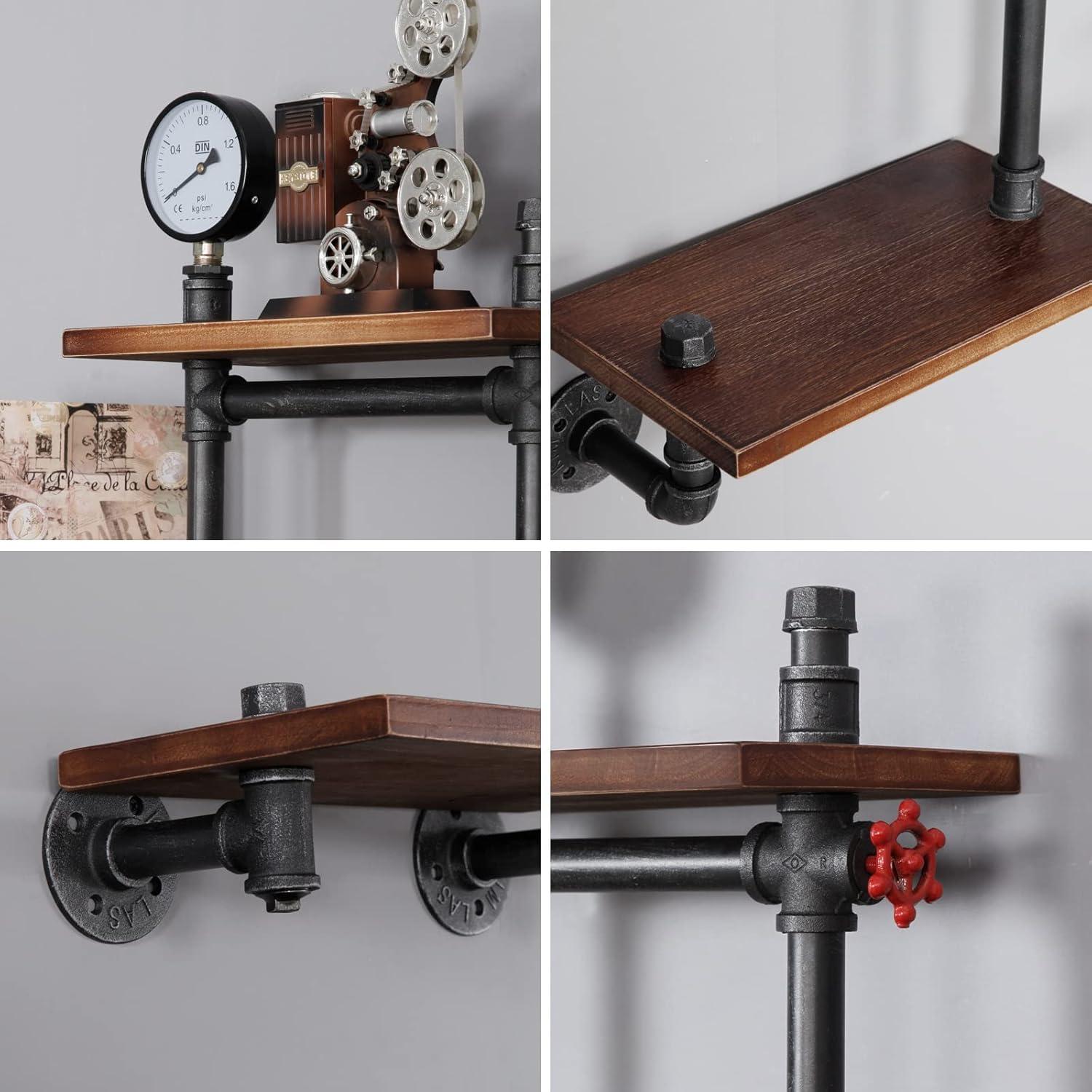 Estantería Flotante Industrial SSS Furniture 5 Capas Madera