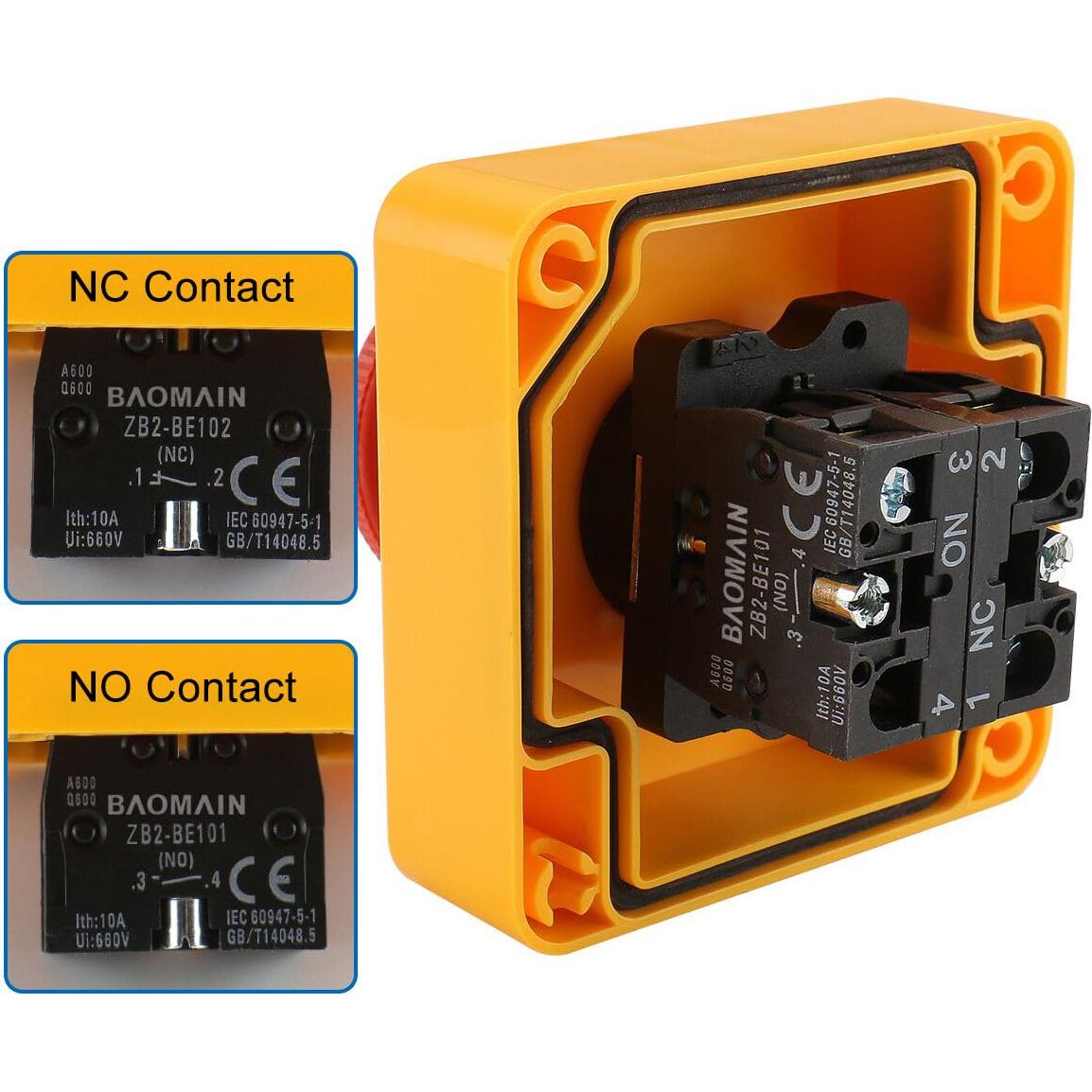 Interruptor de Parada de Emergencia Baomain 660V a Prueba de Climas