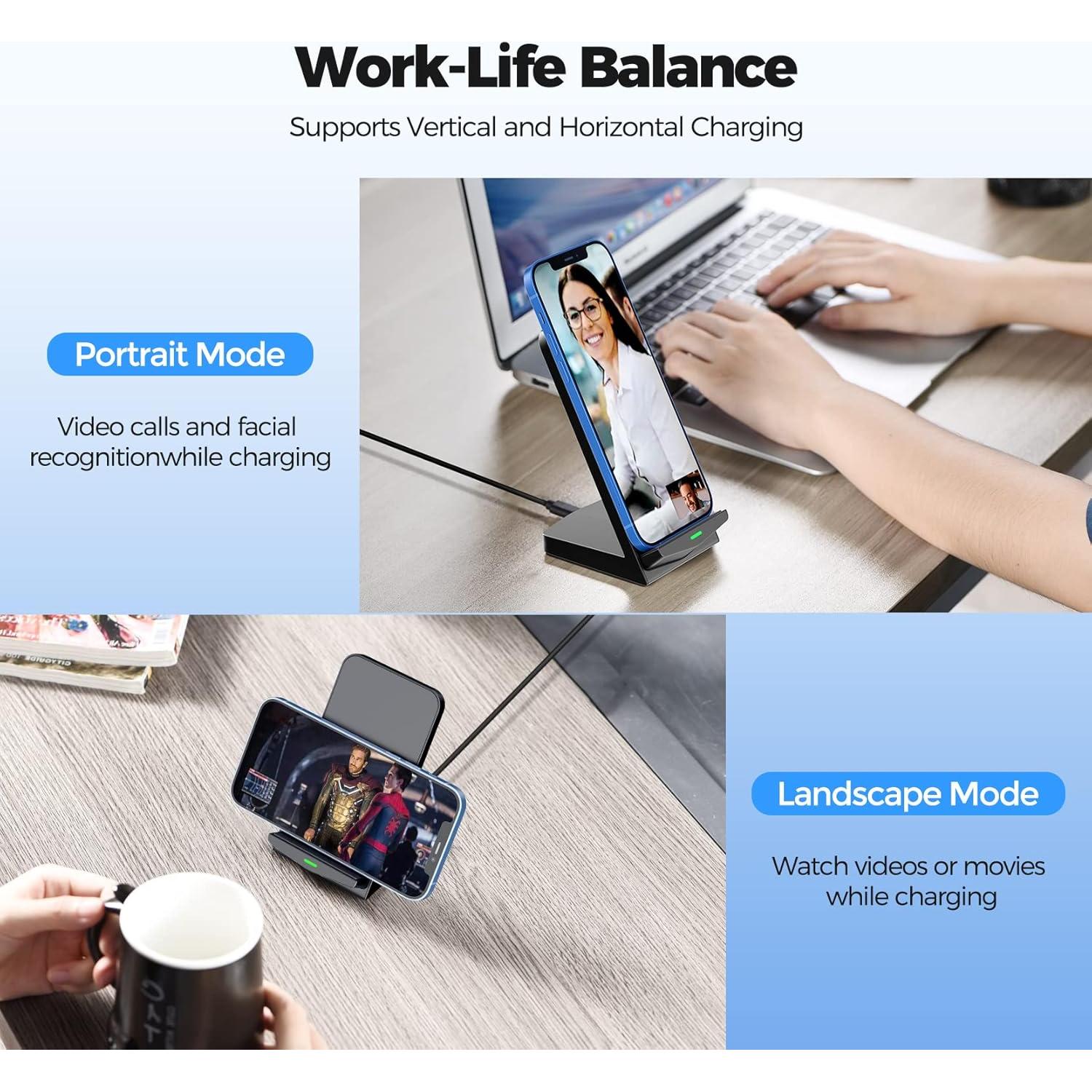 Cargador Inalámbrico Rápido 15W GIZNCHA - 2 Paquetes