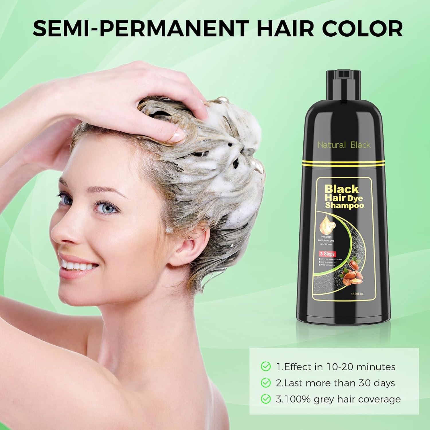 Champú para Teñir Cabello Negro BELEZALIB 478ml 3 en 1