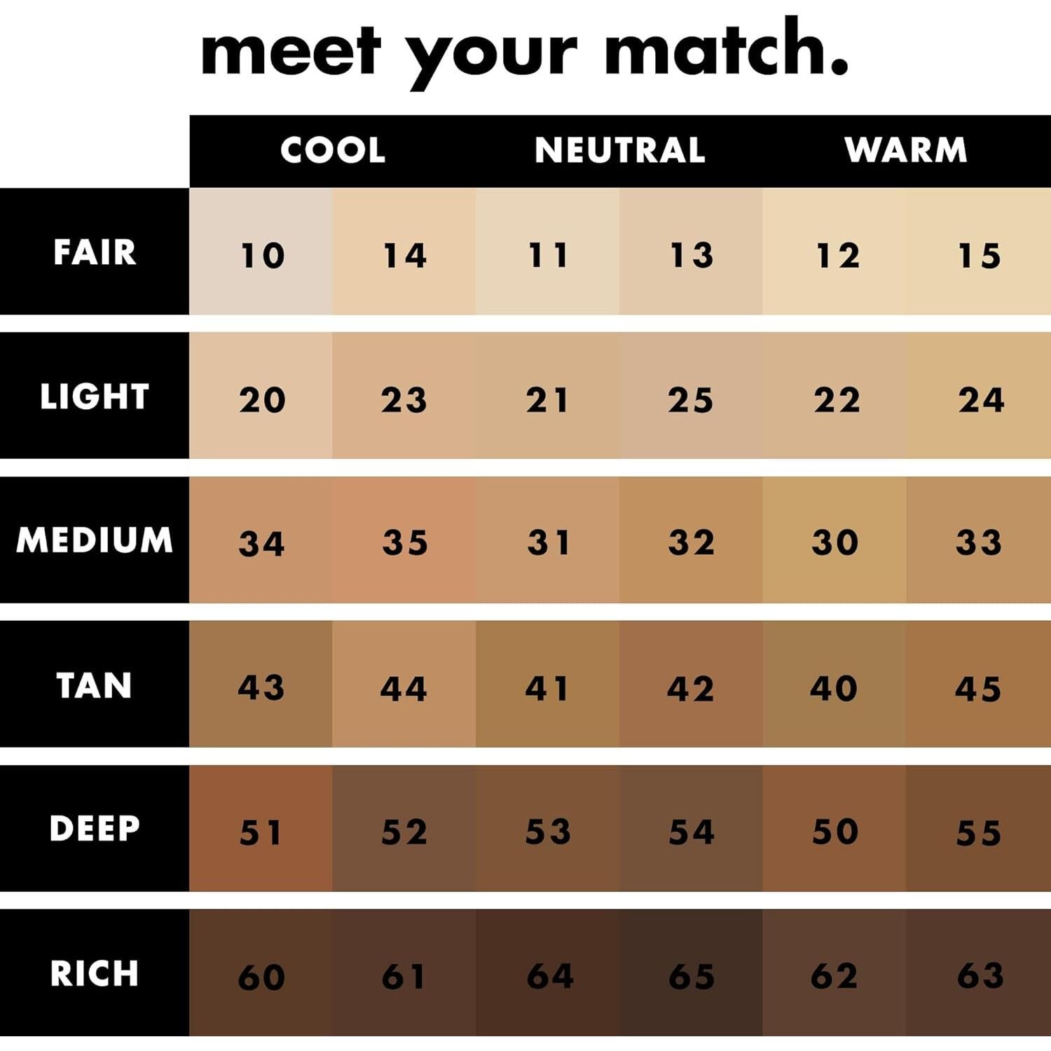 Base Líquida Satinada e.l.f. 10 Justo Frío 40.82g