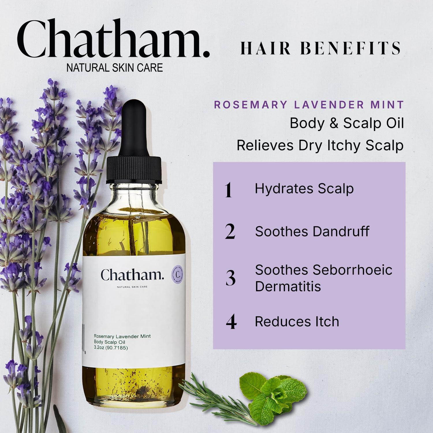 Aceite Corporal y Cuero Cabelludo Chatham 90.7ml Romero Lavanda Menta