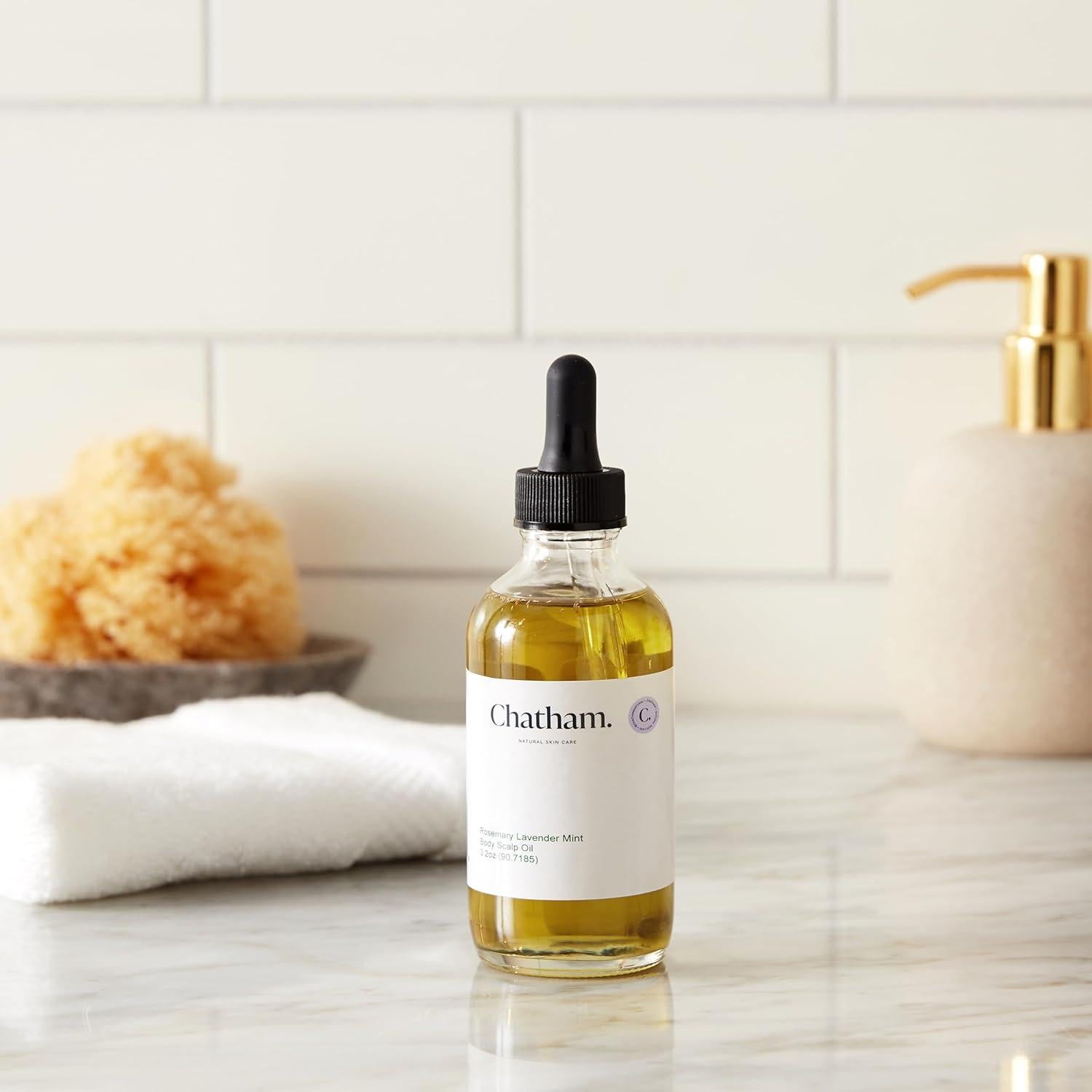 Aceite Corporal y Cuero Cabelludo Chatham 90.7ml Romero Lavanda Menta