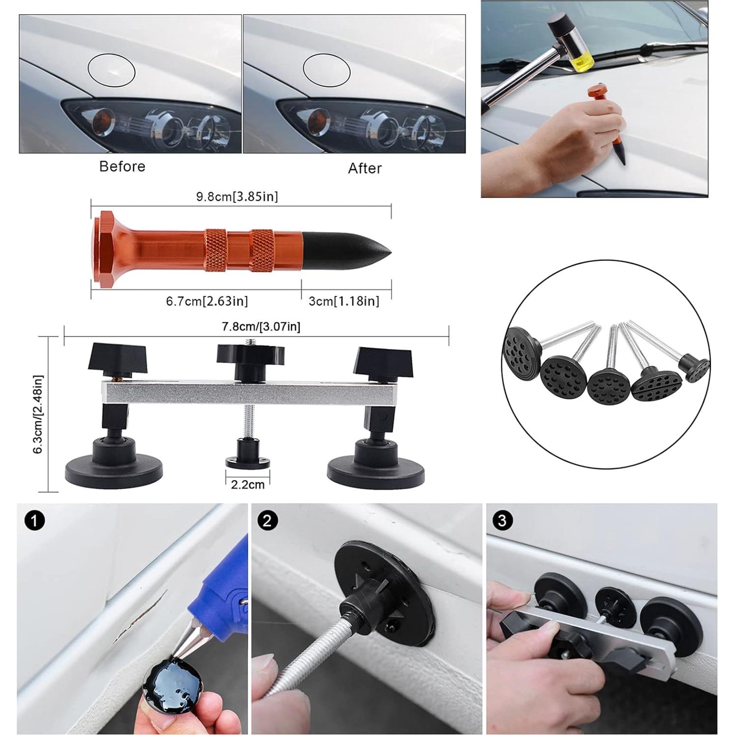 Kit de Reparación de Abolladuras BlueFire 58 Piezas