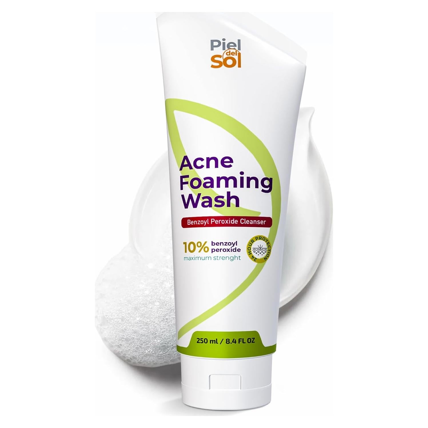 Limpiador Espumoso para Acné 250ml - Sin Fragancia, Hidratante