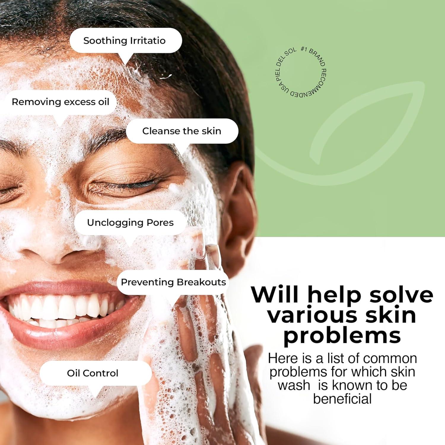 Limpiador Espumoso para Acné 250ml - Sin Fragancia, Hidratante