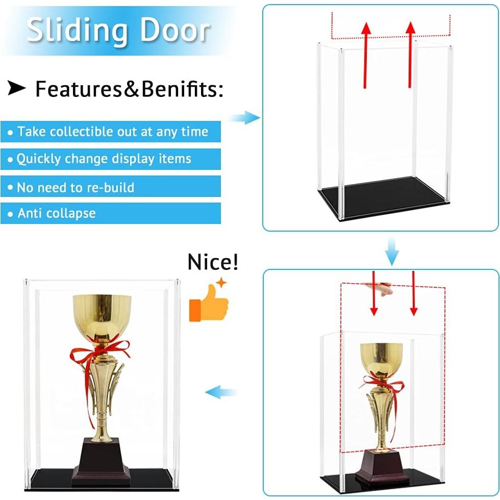 Caja de Exhibición Acrílica Tingacraft 11.2x7.3x15.7" para Muñeca 14"