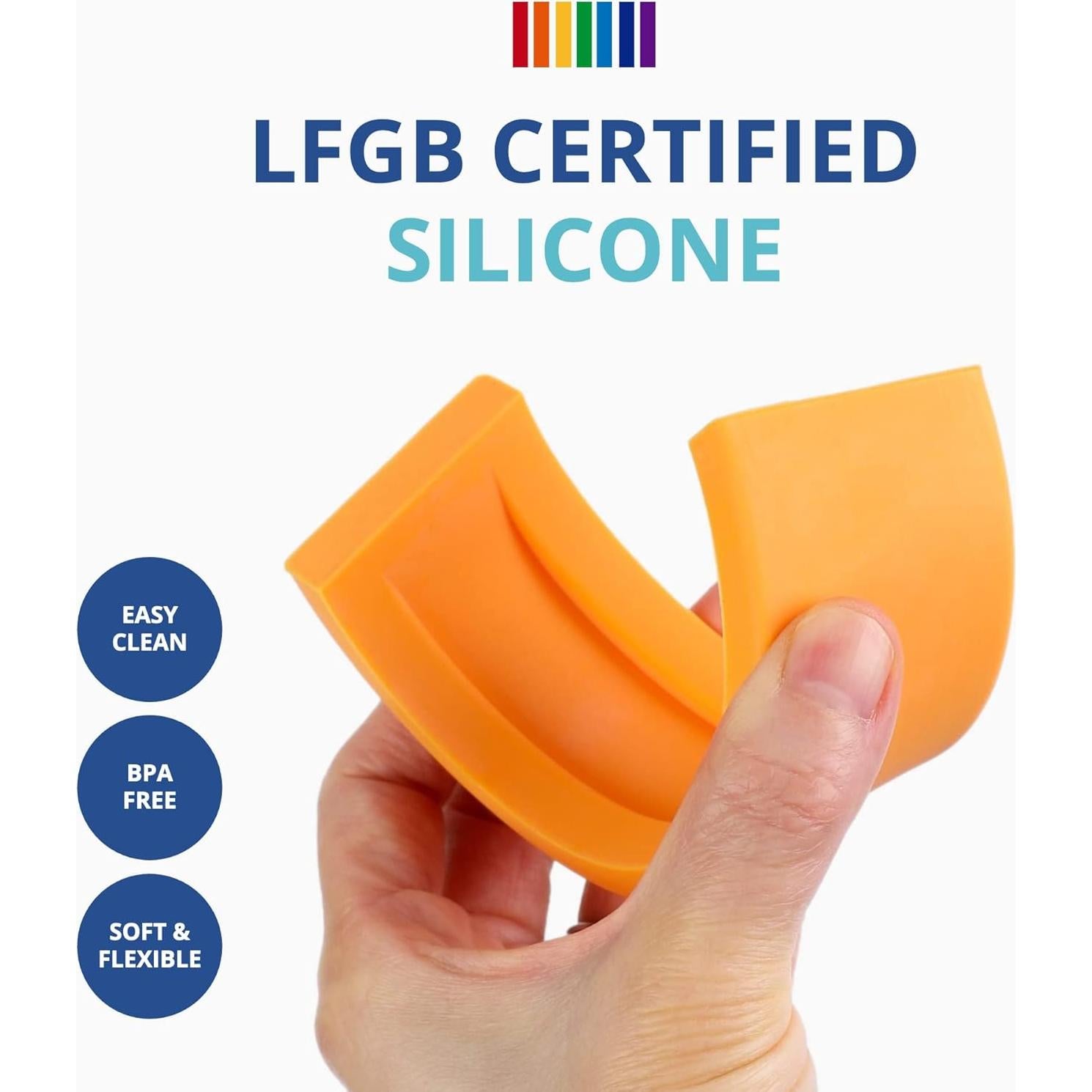 Juguete de Apilamiento Arcoíris Silicona Blue Ginkgo 6 Capas