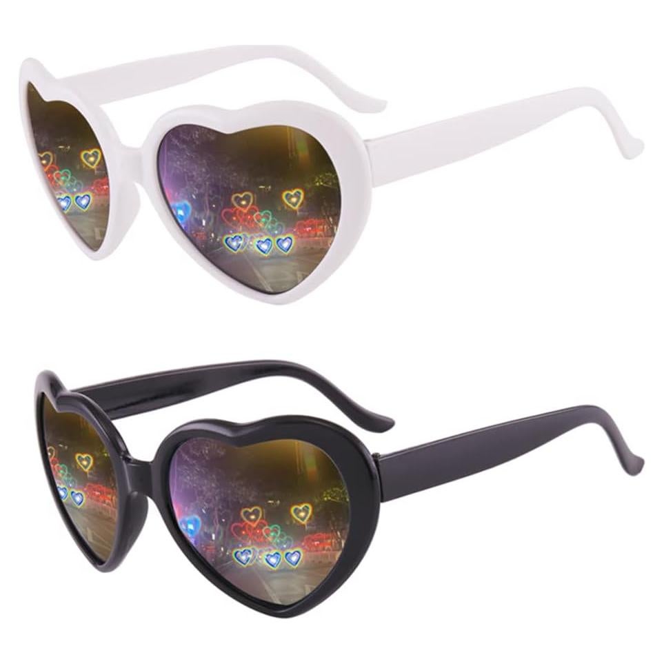 Gafas de Corazón LASPOR con Efecto Arcoíris UV400