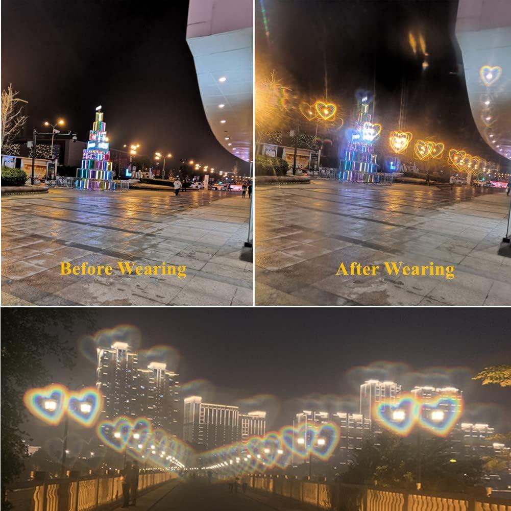 Gafas de Corazón LASPOR con Efecto Arcoíris UV400