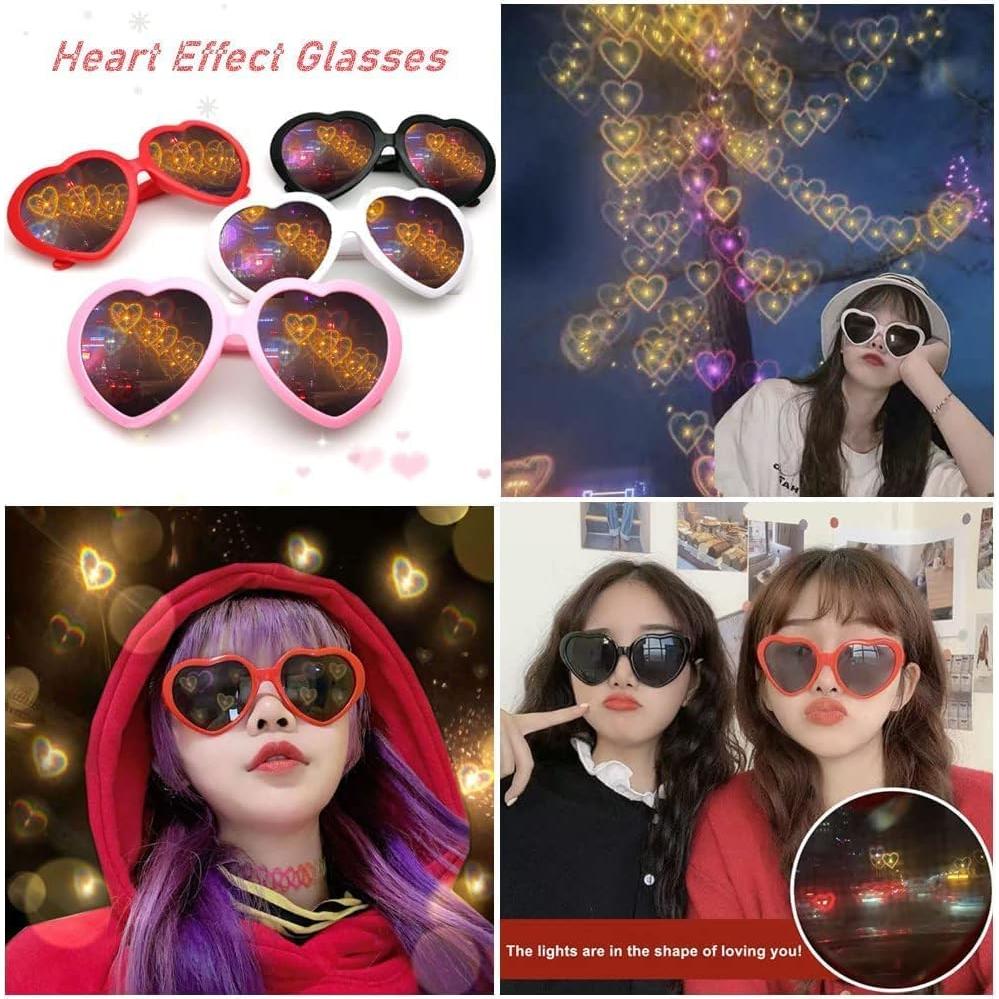 Gafas de Corazón LASPOR con Efecto Arcoíris UV400
