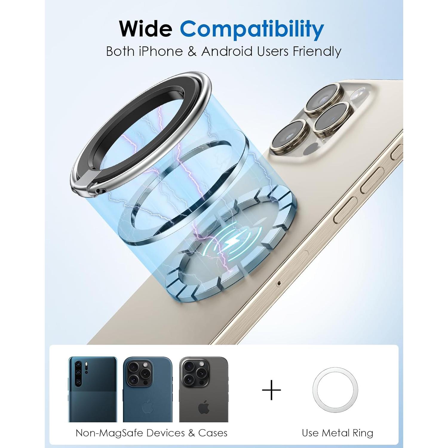 Soporte Anillo Magnético Puretor para Teléfono - Rotación 180°