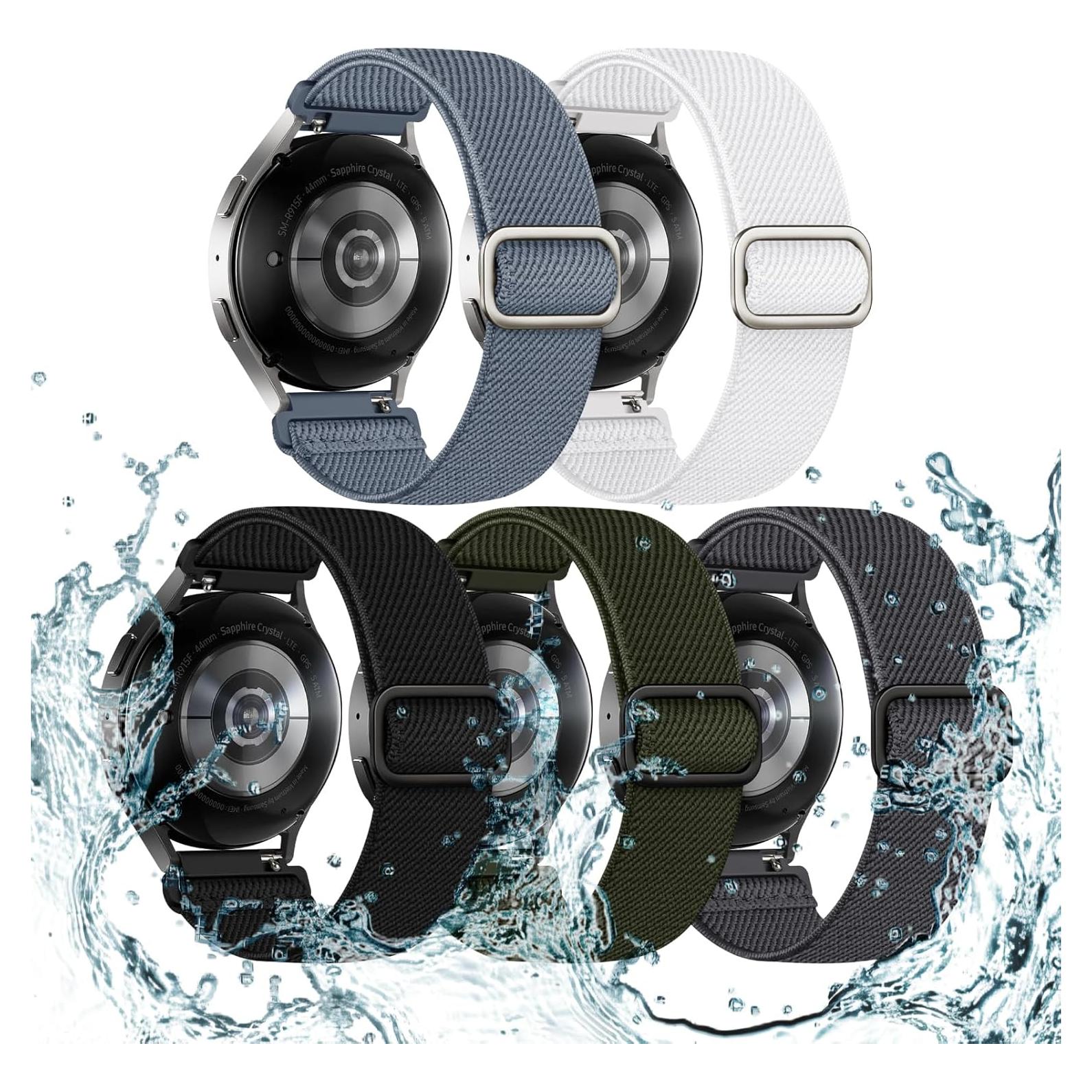 Paquete de 5 bandas elásticas Acextro para Galaxy Watch 20mm