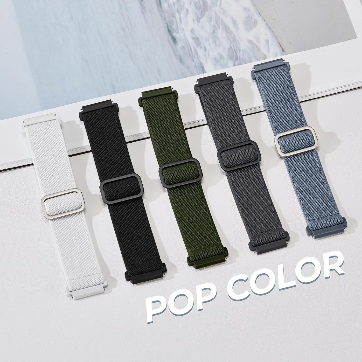 Paquete de 5 bandas elásticas Acextro para Galaxy Watch 20mm