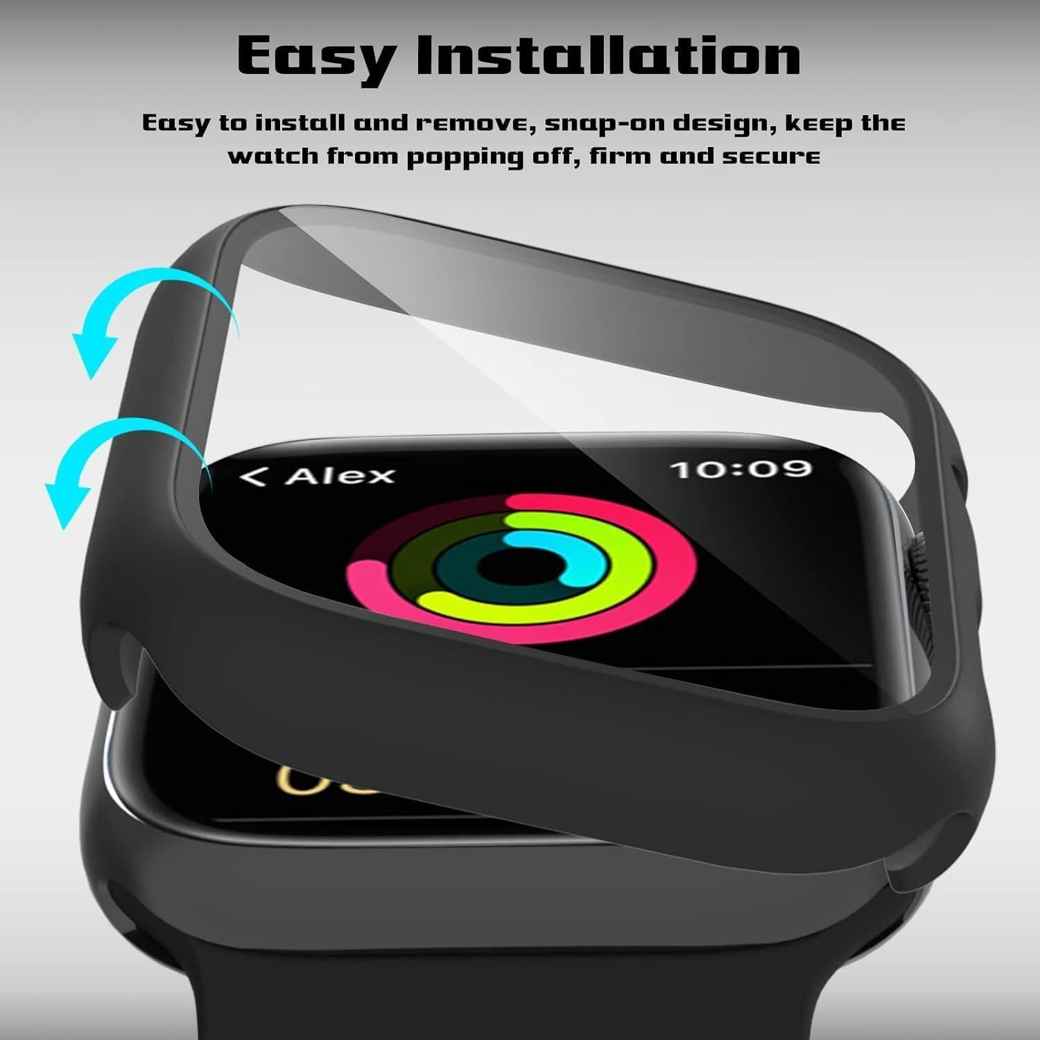 Funda Protectora para Apple Watch 40mm EWUONU con Vidrio Templado