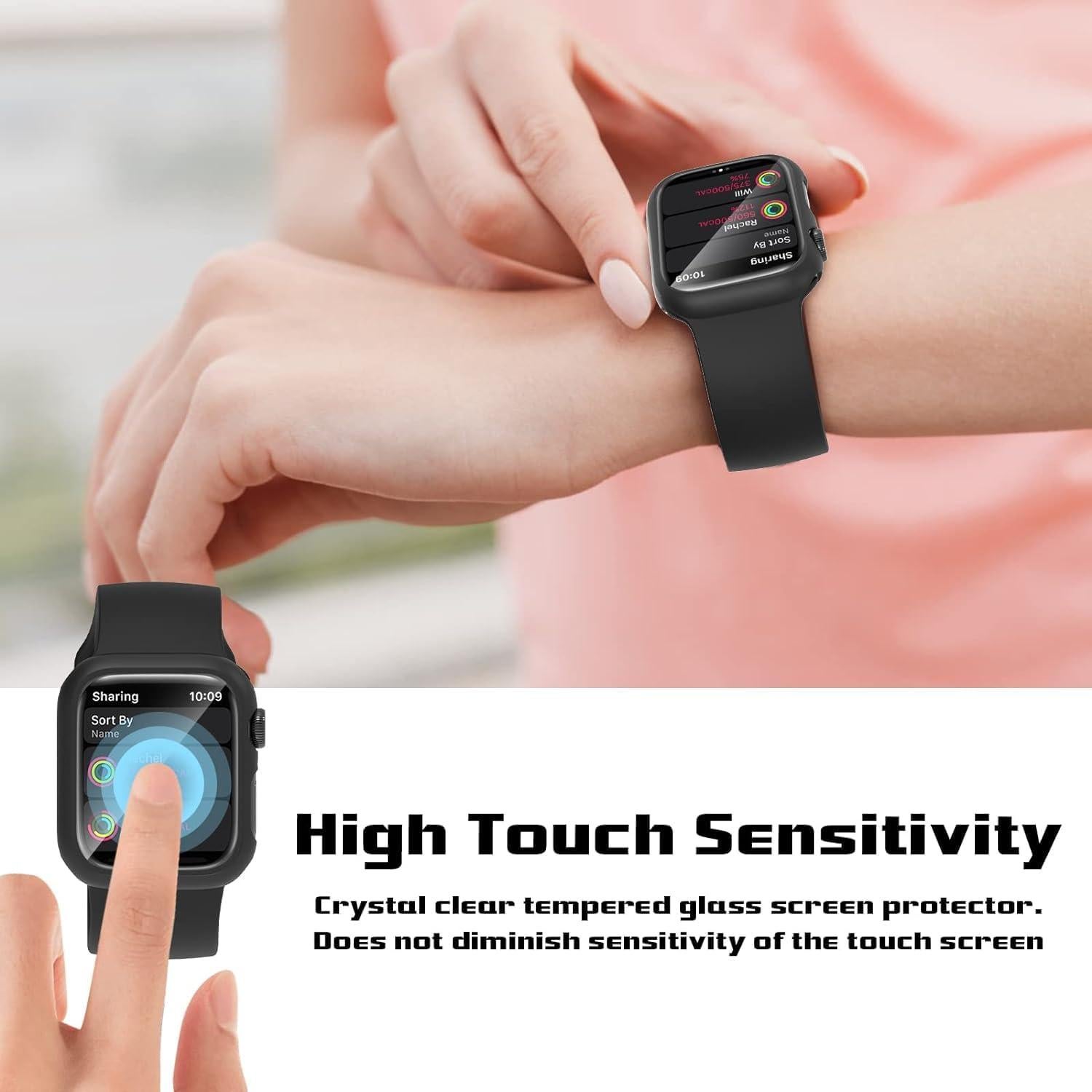 Funda Protectora para Apple Watch 40mm EWUONU con Vidrio Templado