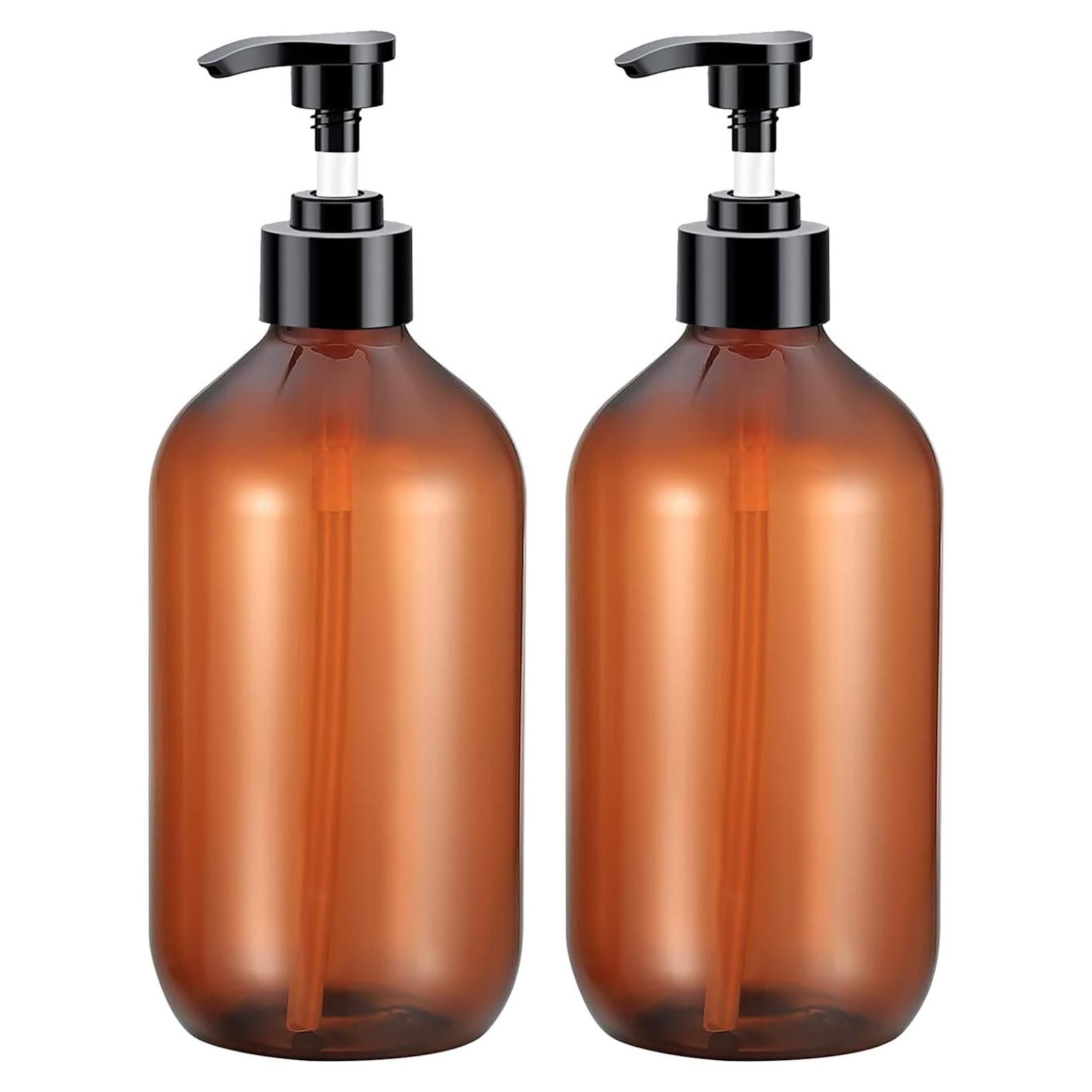 Botellas dispensadoras de bomba Vioetry 500 ml ámbar 2 unidades