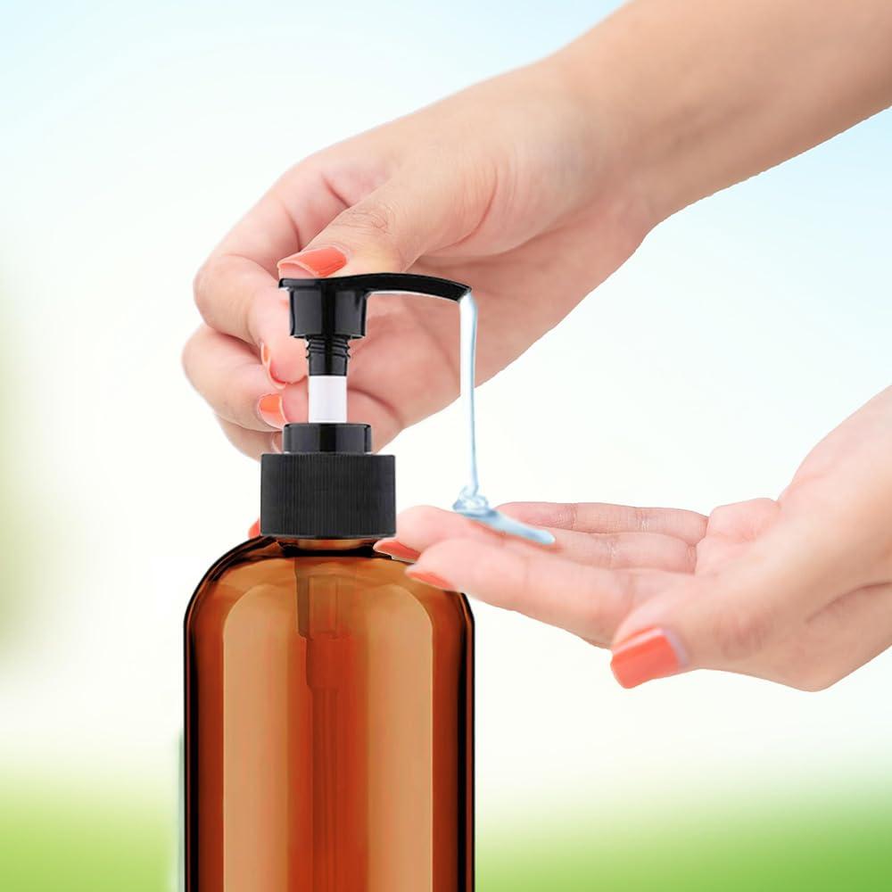 Botellas dispensadoras de bomba Vioetry 500 ml ámbar 2 unidades