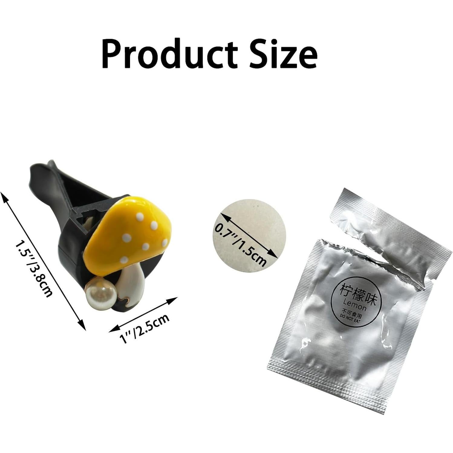 Ambientador de Aire para Auto XPMY Hongo Limón Clips Ventilación