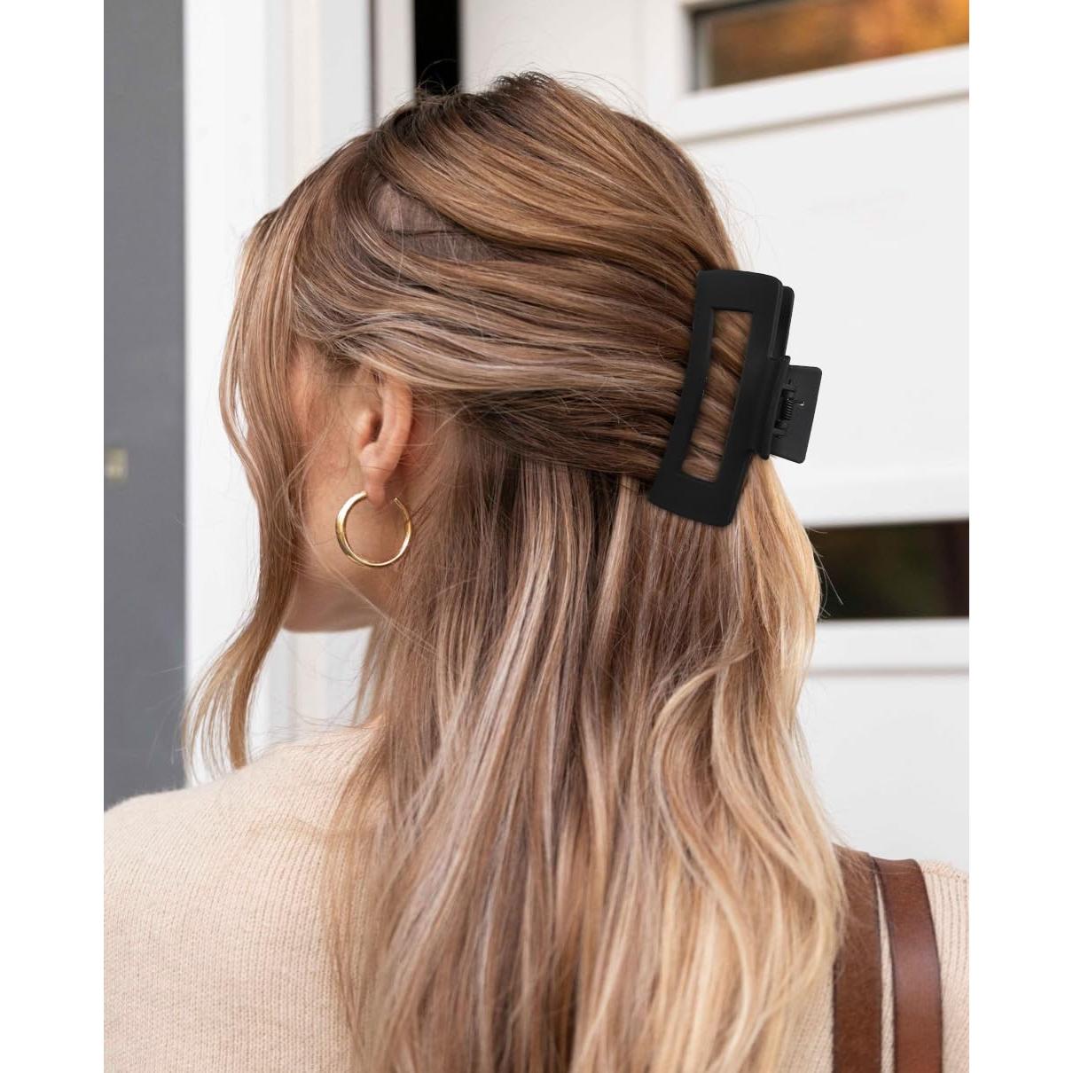 Pinzas para el cabello Tobeffect - 3 unidades negras 10 cm