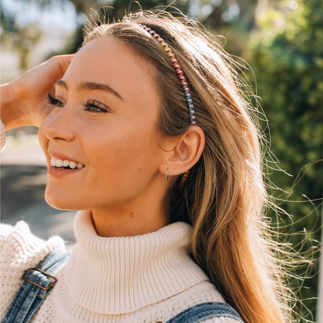 Diadema Espiral TELETIES Transparente - Fuerte Agarres y Antideslizante