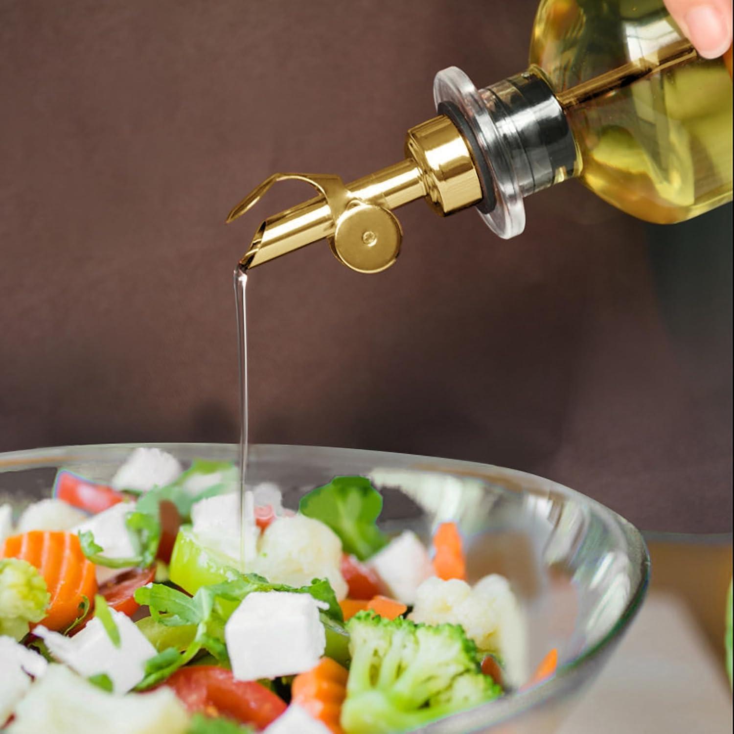 Vertedor de Aceite de Oliva LVYKING Oro Acero Inoxidable 2 Piezas