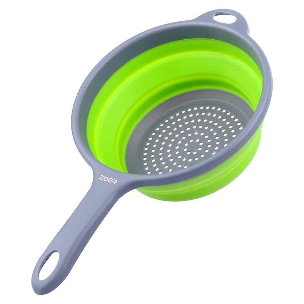 Colador de Pasta Plegable ZOER de Silicona Verde 2L