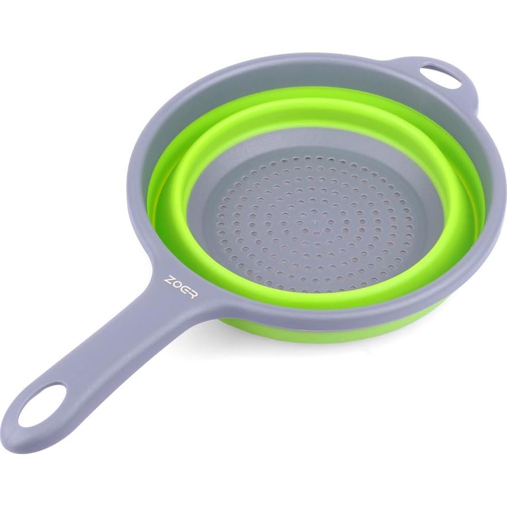 Colador de Pasta Plegable ZOER de Silicona Verde 2L
