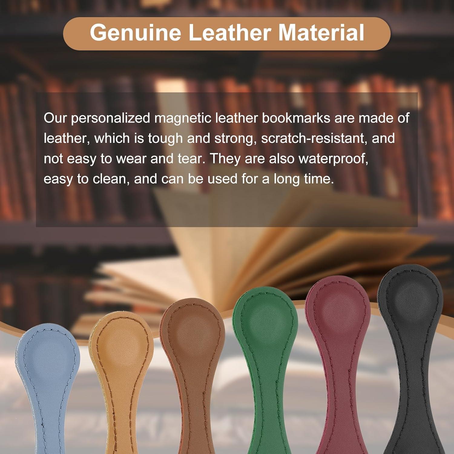 Marcador Magnético de Piel Personalizado uxcell Verde Claro