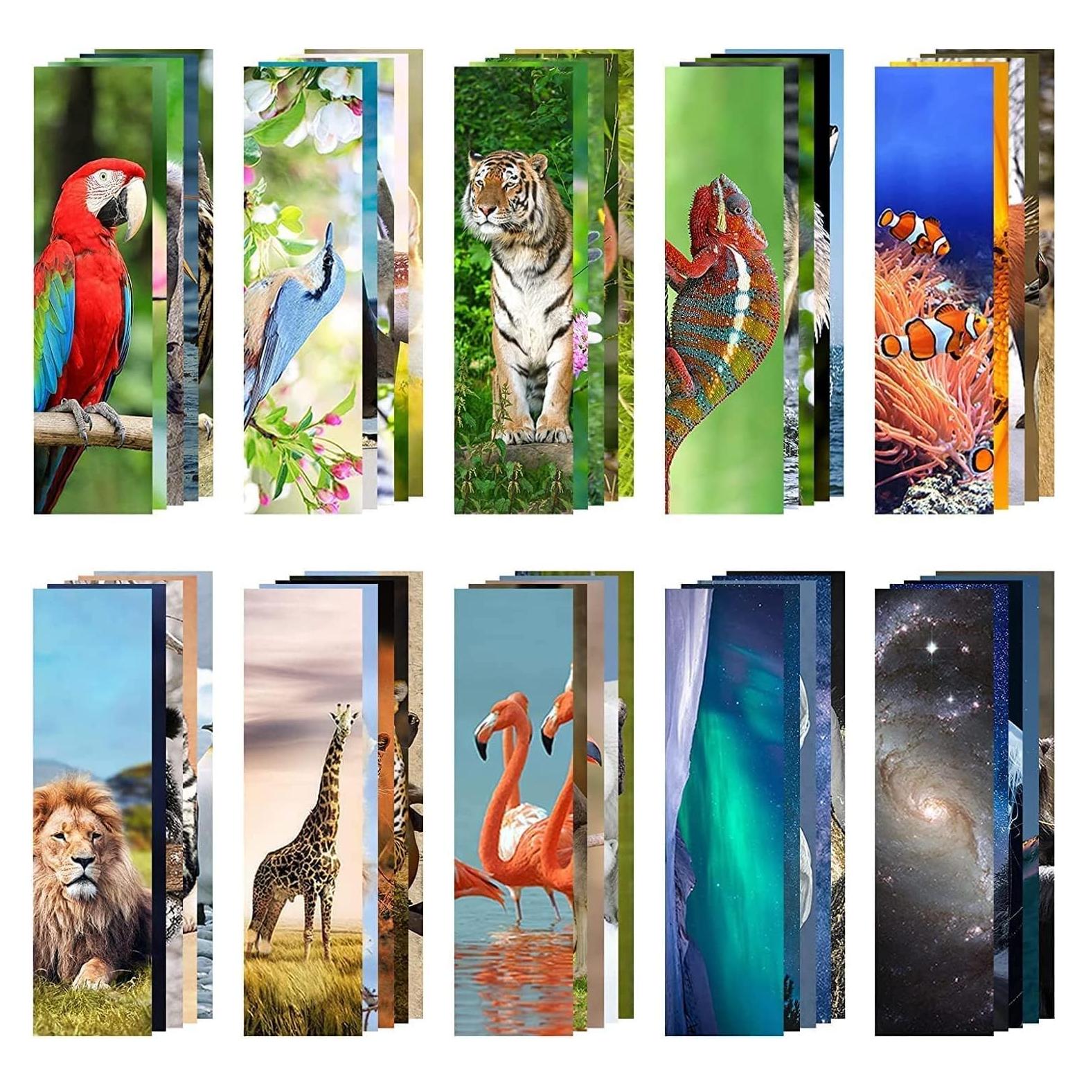 200 Piezas Marcadores de Libros de Animales MOJIEZUO 15x4 cm