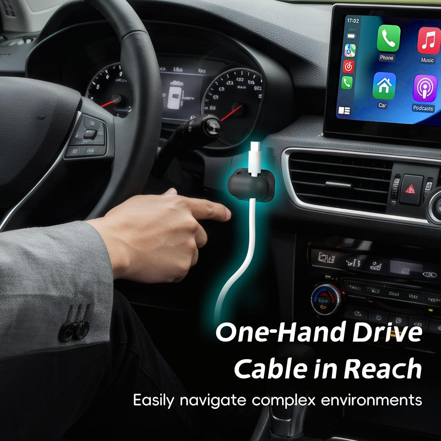 6 Clips de Silicona para Cables Litumfen - Organizador Negro