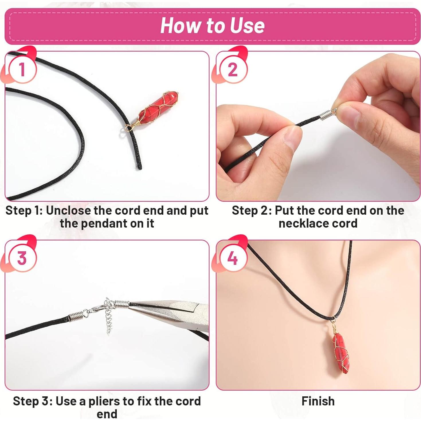 Cordones de Seda Satinada Selizo 50Pcs 2mm 45.72cm Negro