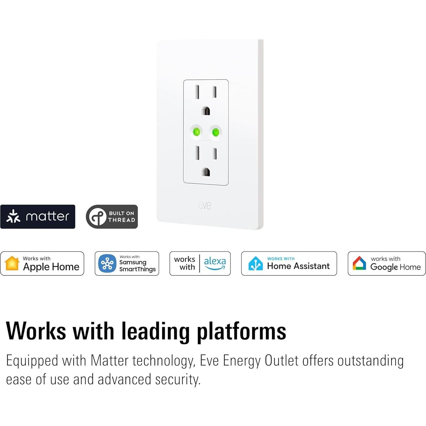 Eve Energy Outlet 3-Pack - Enchufe Inteligente y Medidor de Energía