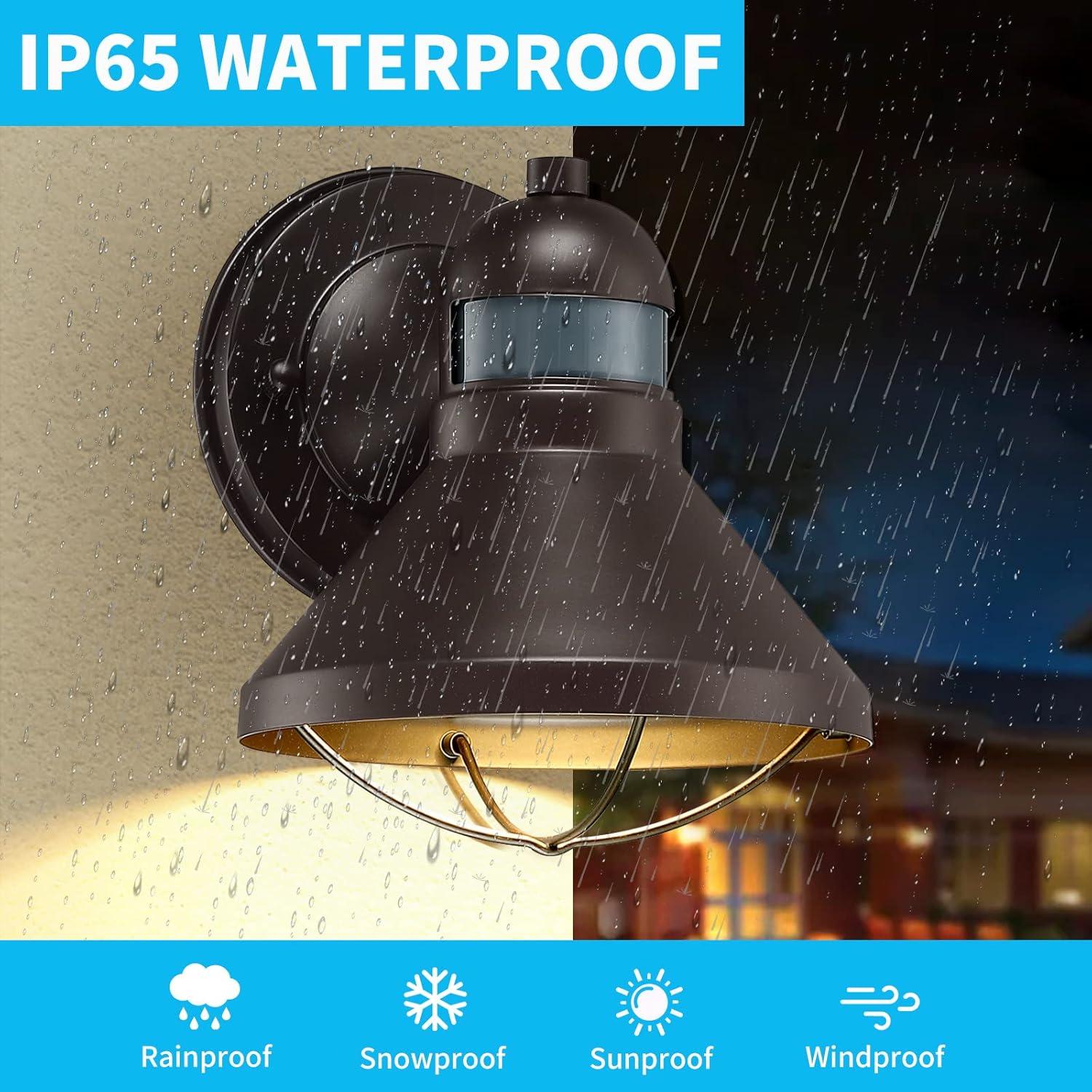 Lámpara de Pared LED Exterior LONEDRUID 2 Paquete Sensor Movimiento