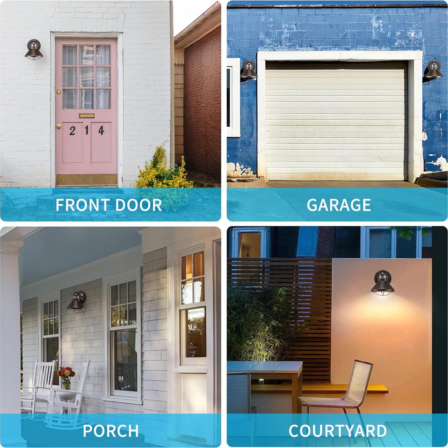 Lámpara de Pared LED Exterior LONEDRUID 2 Paquete Sensor Movimiento