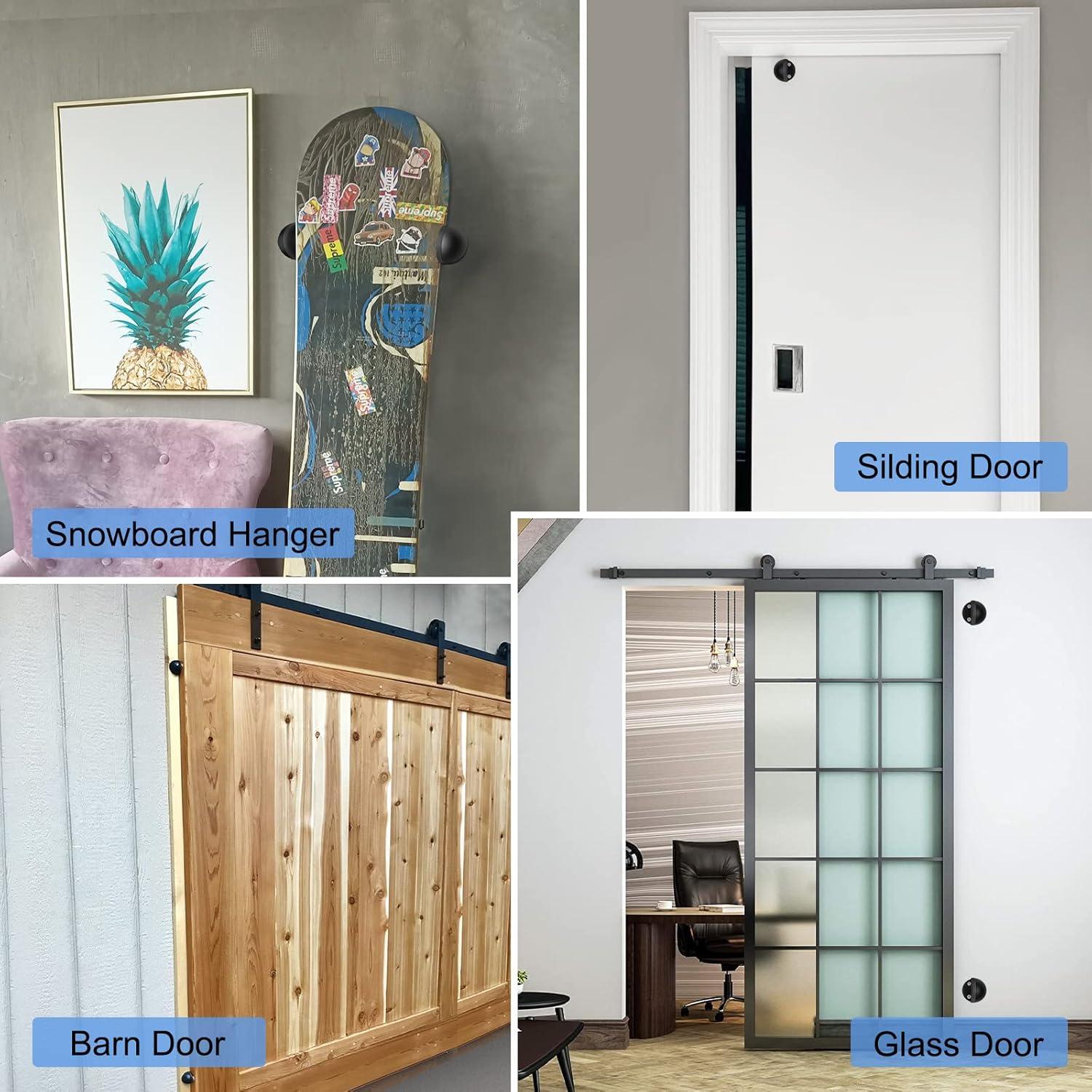 Tope de puerta autoadhesivo Gudui negro acero inoxidable 20mm