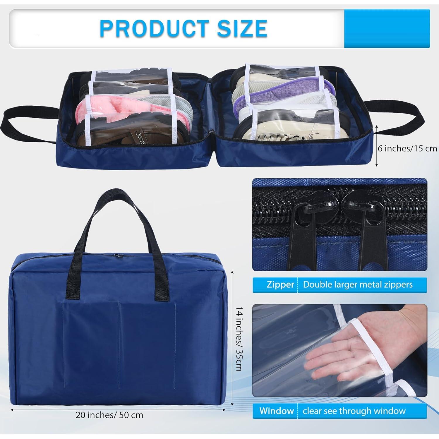 Bolsa de Almacenamiento de Zapatos Vinsatin - 2 Pcs, Negro y Azul