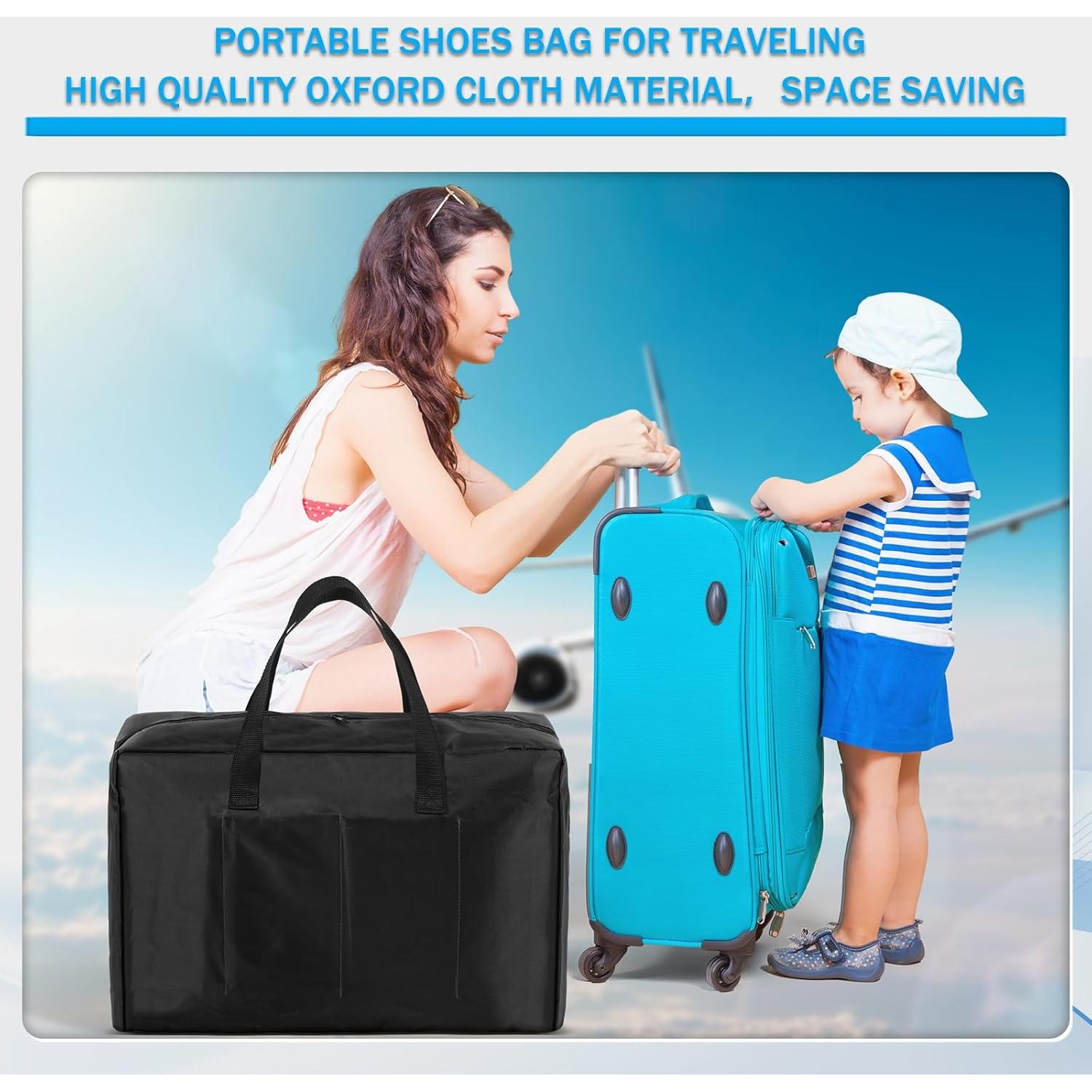 Bolsa de Almacenamiento de Zapatos Vinsatin - 2 Pcs, Negro y Azul