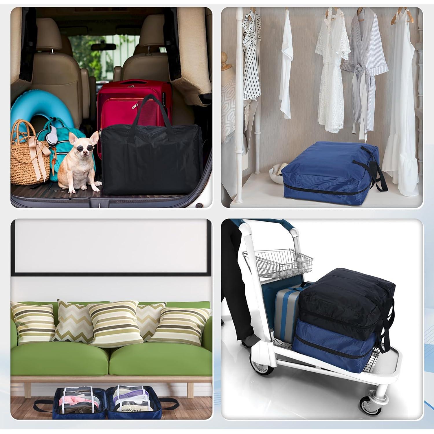 Bolsa de Almacenamiento de Zapatos Vinsatin - 2 Pcs, Negro y Azul