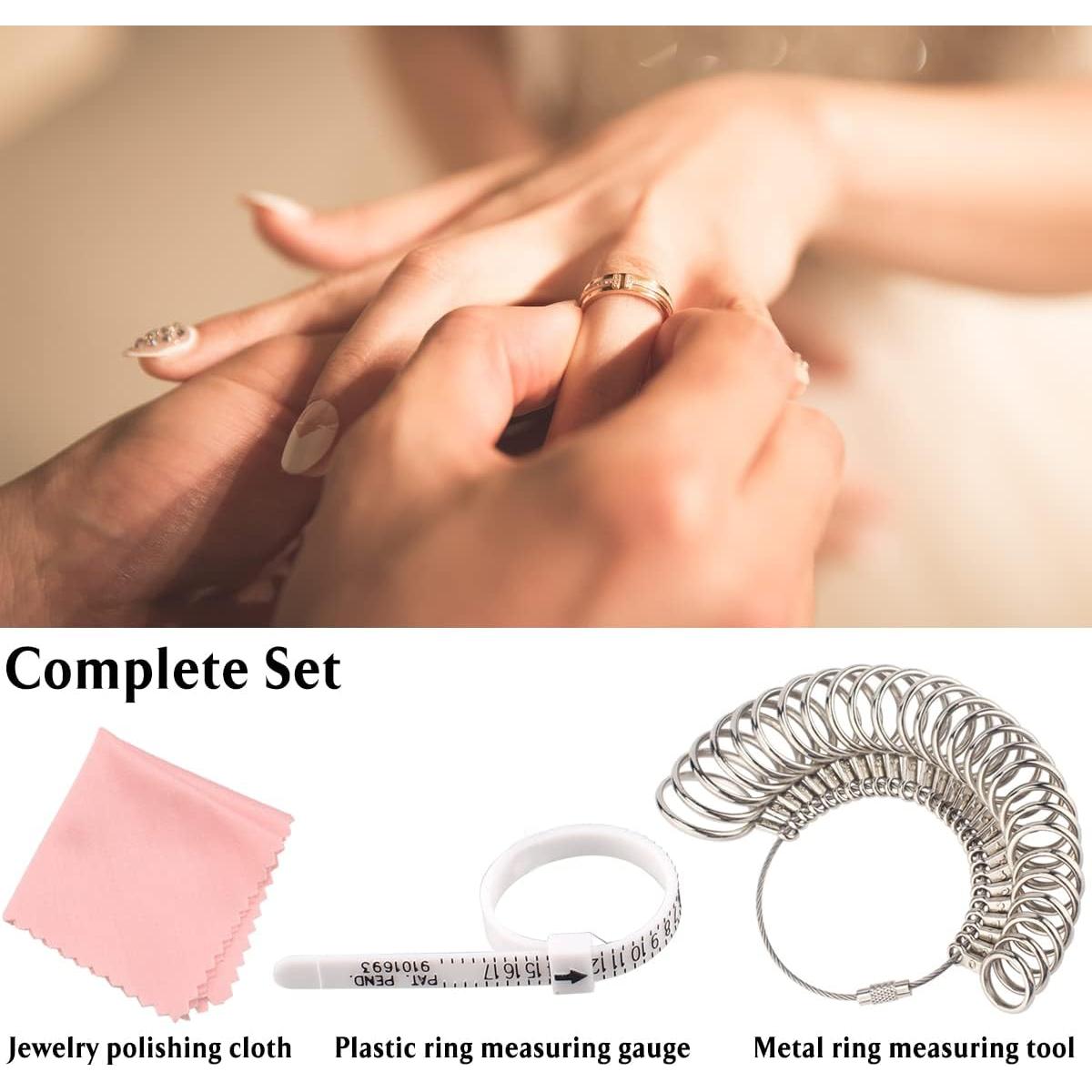 Kit Medidor de Tallas de Anillos CDBOVID - 27 Tallas Ajustables