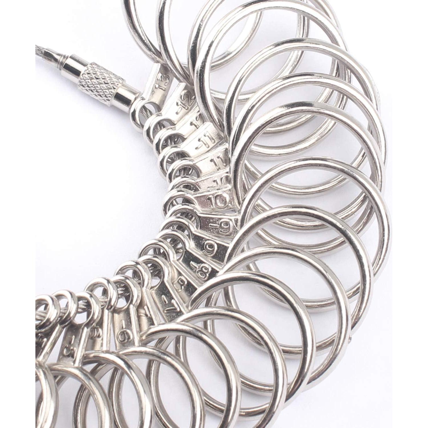 Kit Medidor de Tallas de Anillos CDBOVID - 27 Tallas Ajustables